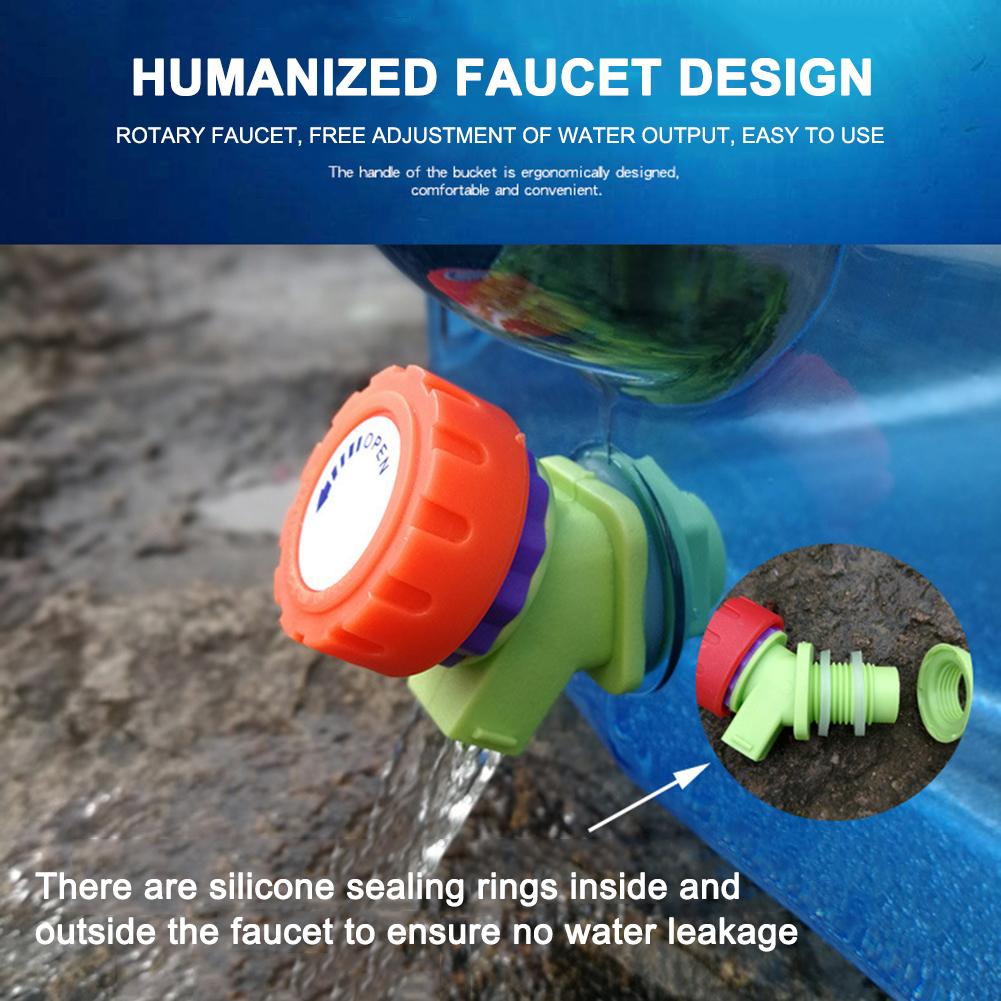 Recipient de apă de camping 18/20/22L Rezervoare multifuncționale de stocare a apei de mare capacitate ușor de curățat cu robinet pentru drumeții pescuit