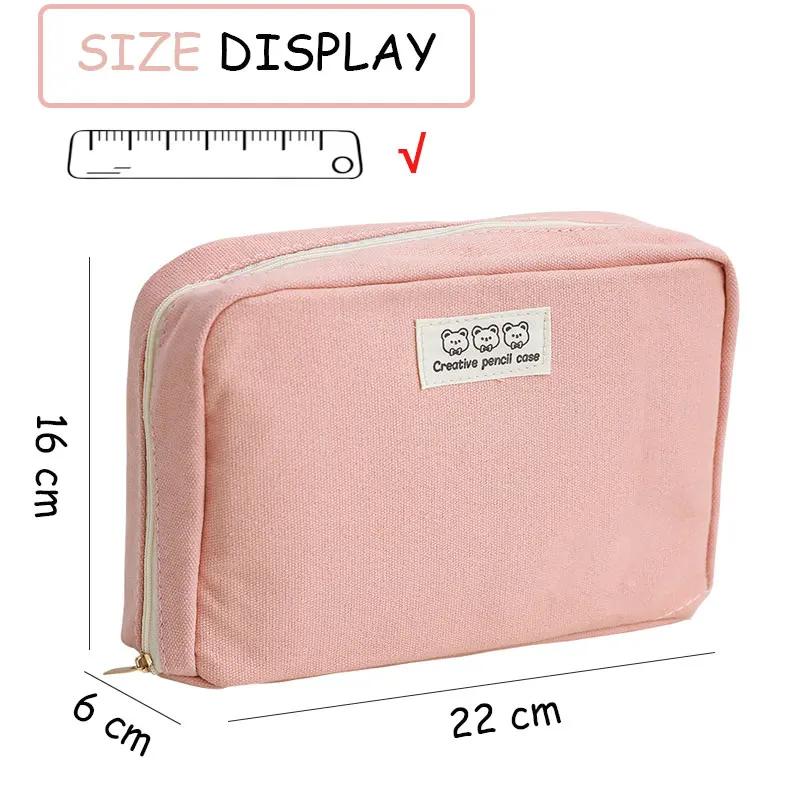 Astuccio Kawaii Grande Capacità Borsa per Penne Borsa Cosmetica Carina Organizer Portatile Coreano per Cancelleria per Studenti Materiale Scolastico
