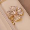 Ethnic-style Clover Brooch, High-end and Elegant Four-leaf Clover Pearl Brooch, Exquisite and Light Luxury Pin