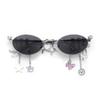 Latest Sweet Cool Star Diamond Small Frame Elliptical Eyeglasses Japanese Y2k Spicy Girl Style Anti Blue Ray Eyeglasses