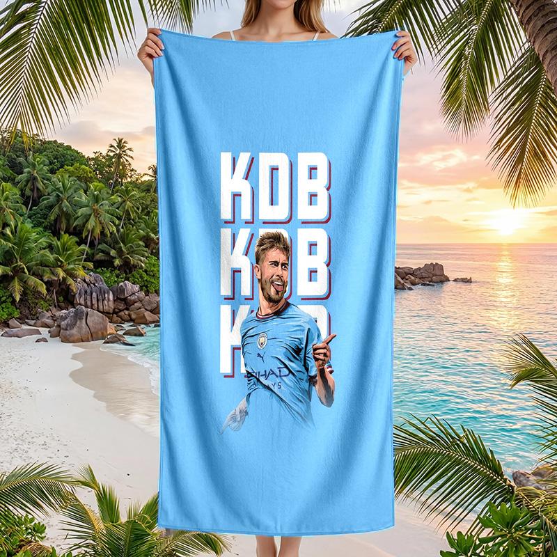 Kevin De Bruyne Beach Towel Soft Microfiber Summer Towel Quick Dry Absorbent Towel for Beach Swimming Pool Travel