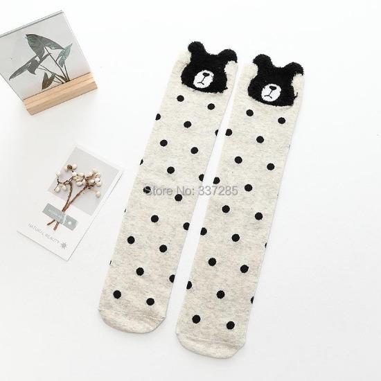 Children warmer ankle short lovely socks Cartoon Cute Kids child Knee High Socks infant cotton Baby Animal Over Knee Socks girls