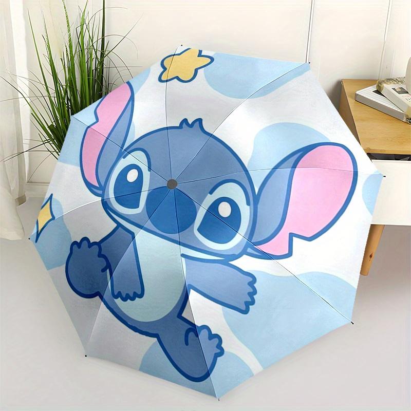 

Stitch Themed Automatic opening and closing folding umbrella, 8 rib windproof, compact travel design, suitable for all occasion | Fashion fo