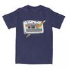 Cinta de Cassette de los 80 Lápiz Retro de los 80 Camiseta para Hombre Algodón Puro Camiseta Vintage Cuello Redondo Camisetas Manga Corta Ropa Talla Grande