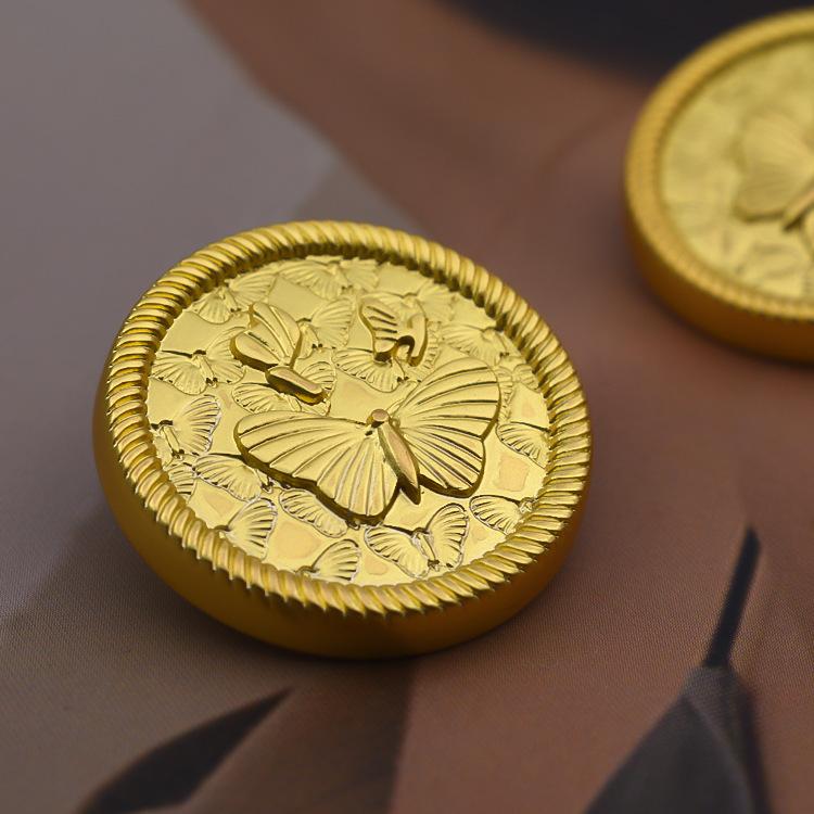 10pcs Beautiful Hollow Flower Shank Buttons High Quality Full Metal Round Buttons Woman Clothes Accessories