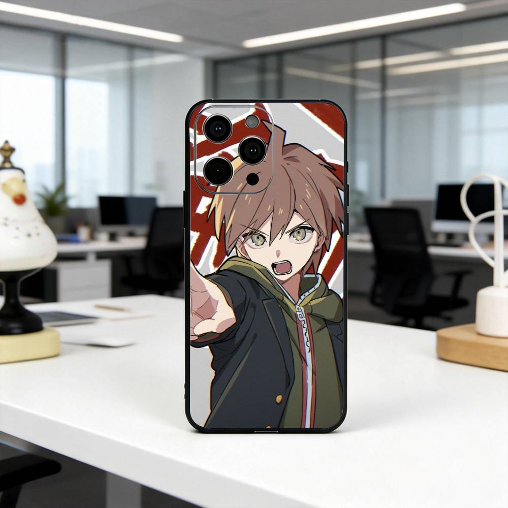 M-Makoto N-Naegi-MNES Phone Case For iPhone 17,16,15,14,13,12,11 Plus,Pro Max,XS,Soft Silicone Black Cover