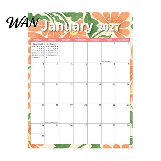 Home Office Organization 2027 Wall Calendar Monthly Planner, Minimalist Hanging Student Study Schedule for Decor, Self-Discipline Organizer