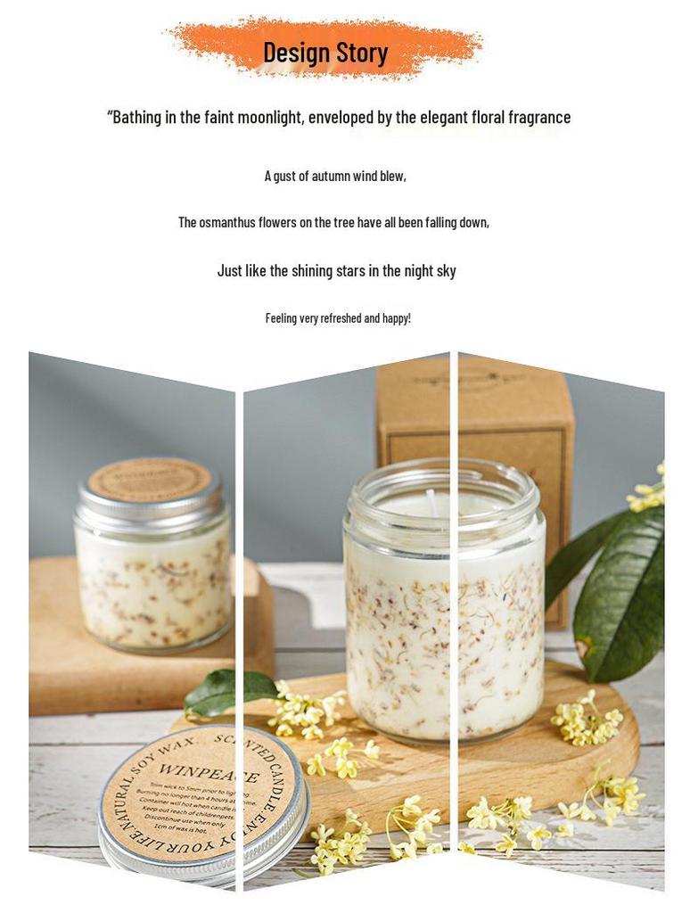 100g High-Grade Smokeless Scented Candle In Glass Cup - Perfect for Festivals & Gifts