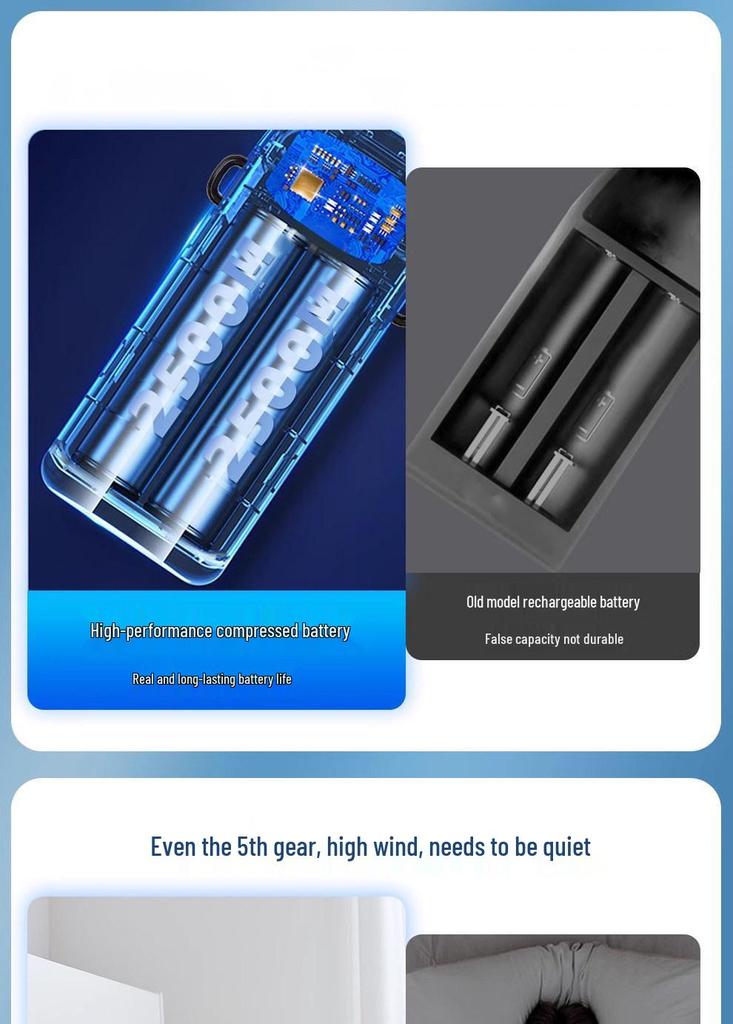 2026 Model Handheld Mini Fan: Rechargeable, Ultra-Quiet, Portable Desk Accessory