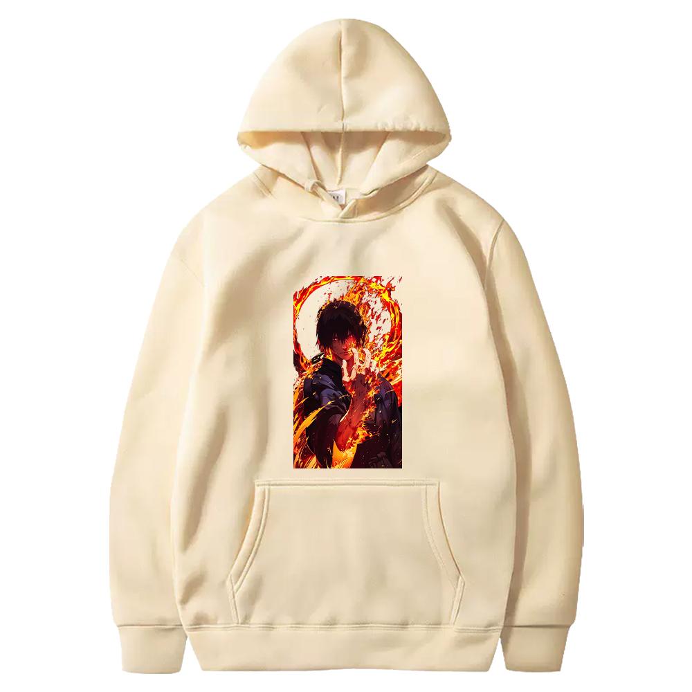 Anime Fire Force Shinmon Benimaru Hoodie Manga Graphic Print Sweatshirt Men Unisex Clothing Long Sleeve Loose Hooded Streetwear