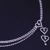 Multi Layer Waist Chain Alloy Shinning Body Chains with Dangle Heart Body Jewelry Accessories for Women and Girls