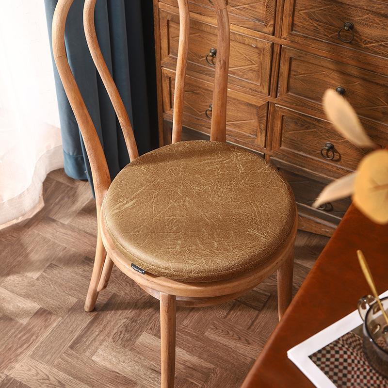 

High-grade Retro Velvet Fabric Dining Chair Cushion Memory Foam Non-slip Classic Style Faux Suede Design Chair Seat Seat Pad 30x30CM