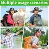 Outdoor solar-powered fan hat, breathable fishing sun hat, with adjustable fan direction and wind speed function