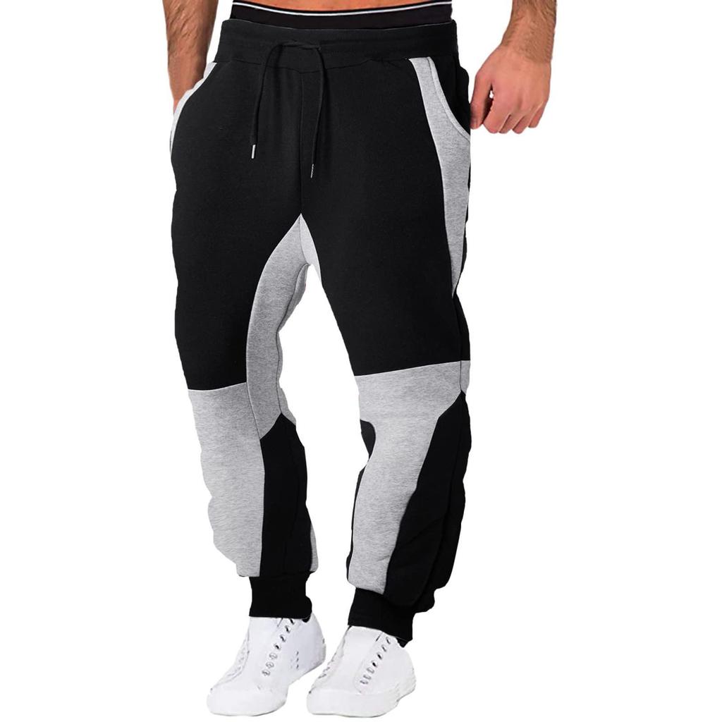 (SU)Mode Herren Sport Farbe Verband beiläufige lose Jogginghose Kordelzug Hose