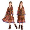 Halloween Kids Costume Little Girl Vintage Hong Kong Style Hippie 6070s Costume Carnival Dress