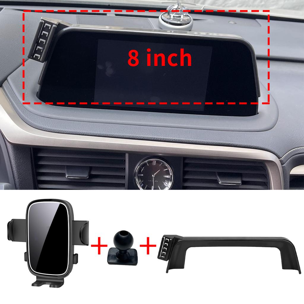 Support de téléphone personnalisé pour Lexus RX 2020 2021 2022 (12,3 pouces/8 pouces), Base d'écran de tableau de bord, sans perceuse pour