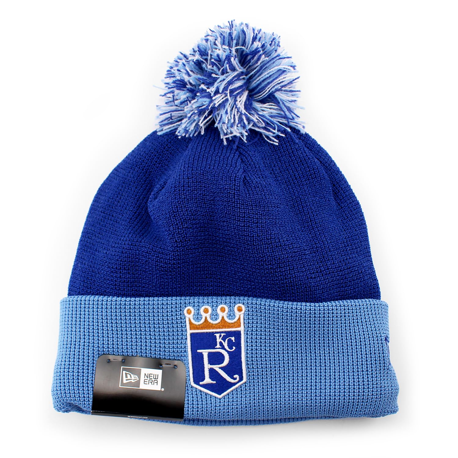 

New Era Kansas City Royals 2025 MLB Тренировочная вязаная шапка-бини Королевский синий Синий свет [Б/У]
