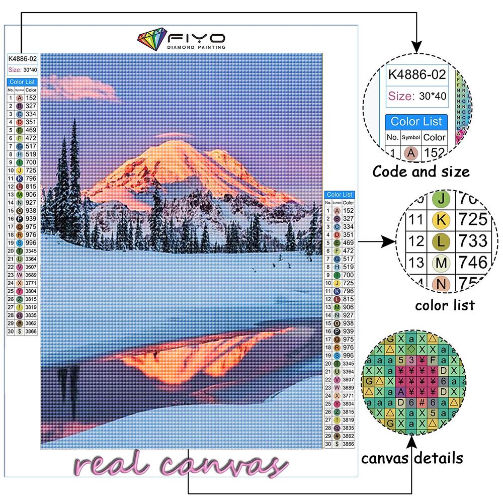 5D DIY Diamond Embroidery Snow Scene Diamond Painting Mosaic Home Decoration