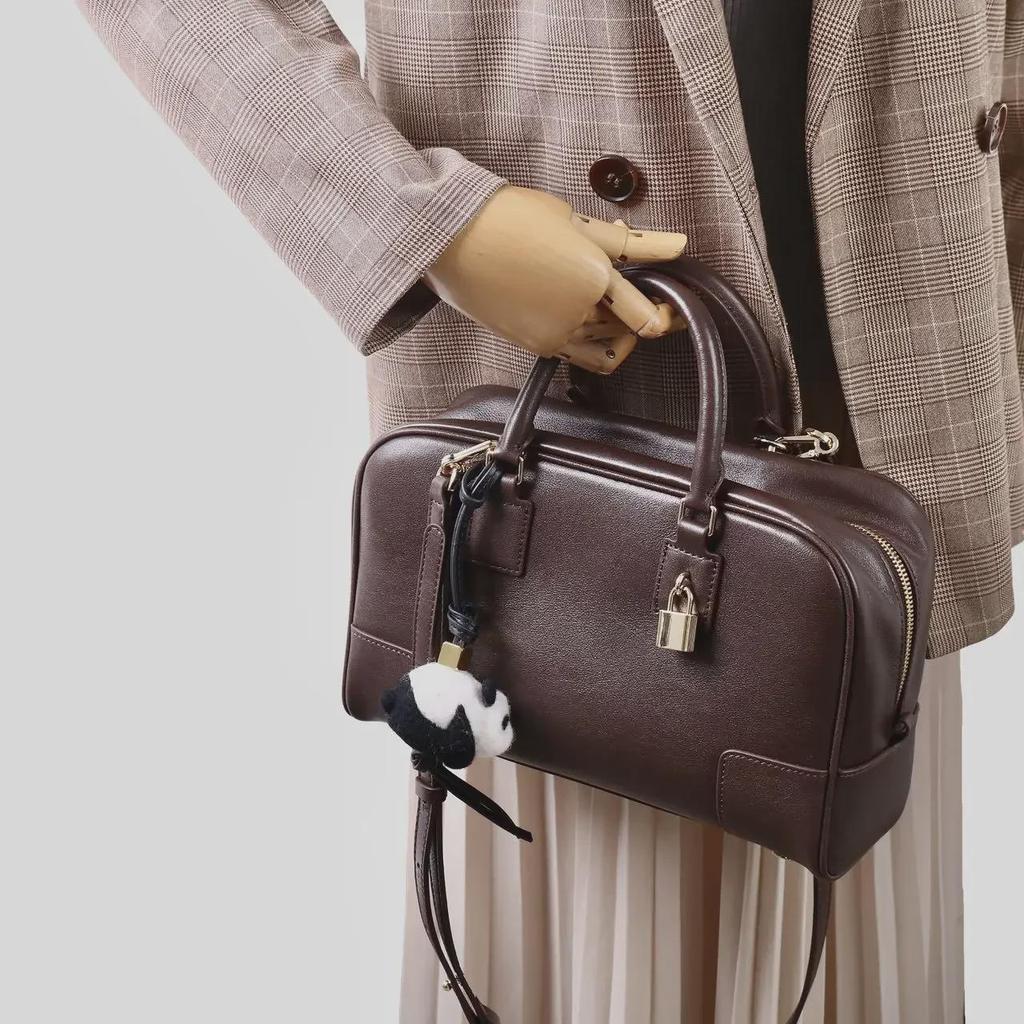 2025 Women's Versatile Bowling Boston Handbag – Small Square Shoulder Messenger Pillow Bag