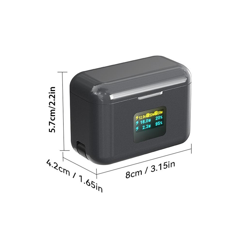 Two Way Battery Charger 2 Channel Battery Hubs LCD Screen Fast Charge Station with Dual SD Card Slots Fit for Insta360