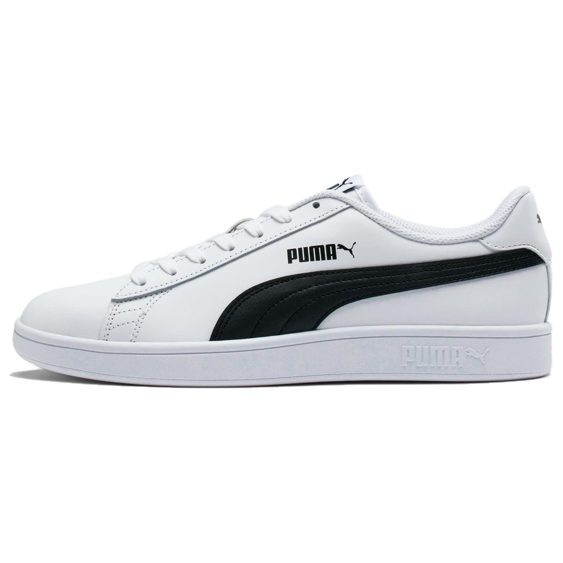 PUMA Smash V2 White Black 365215-01 37 белый/чёрный