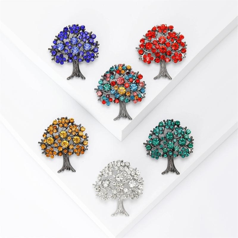 Elegant tree Brooch Pin Distinctive tree Clothing Lapel Pin Essential Fashion Brooch Accessory