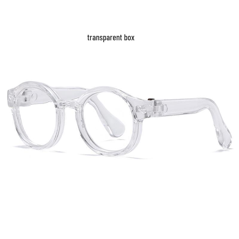 Labubu Cotton Doll with Sunglasses - 10cm Figurine Accessory, Multi-Color Glasses, Round Mirror for Small Dolls.