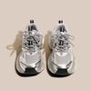 Girls' sneakers 2025 autumn new children's medium and older children's silver dad shoes medium and older children's breathable running shoes