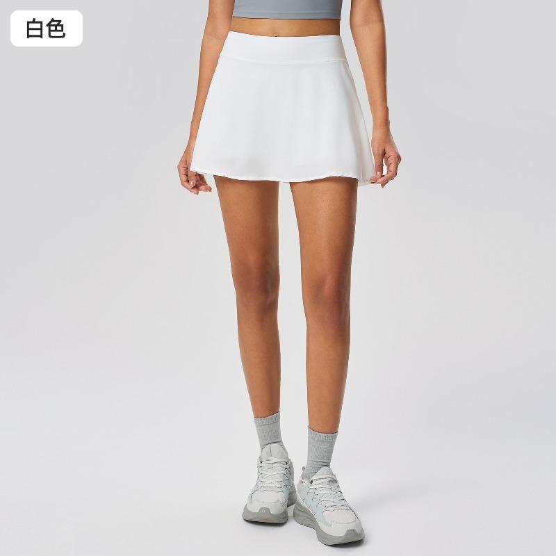 Summer fake two-piece sports short skirt women cover hips and show thinness with lining tennis skirt ice-feeling quick-drying yoga skirt D