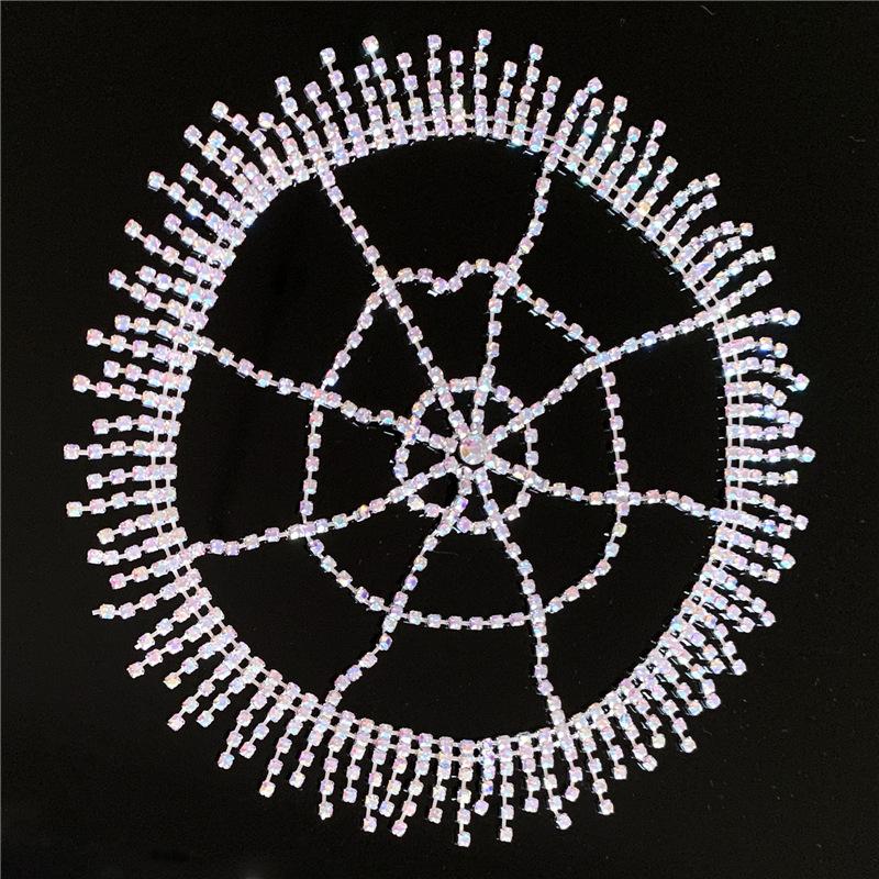 Strass Europei e Americani Accessori per Capelli Esagerati Stile Etnico Frange Copricapo da Palco Accessori per Capelli sulla Fronte