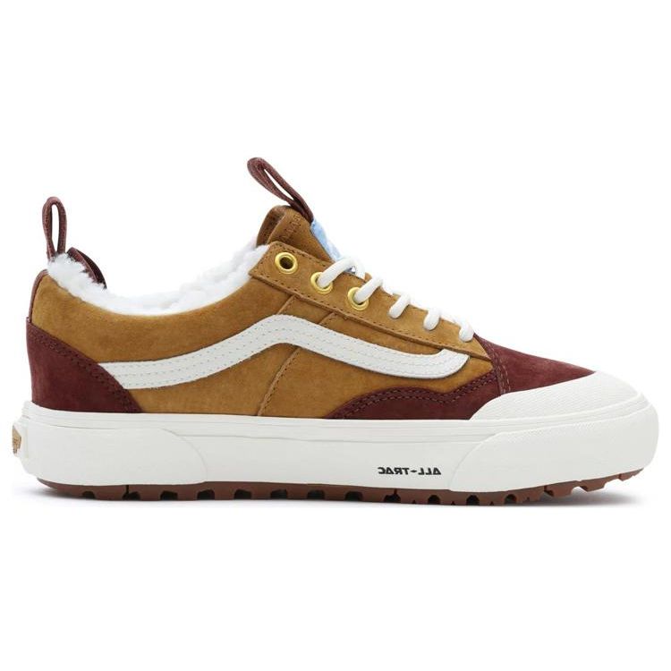 Vans Old Skool MTE-2 Round Toe Lace-Up Comfortable Low Top Skate Shoes Unisex Sneakers Red Brown VN0009QEBYA
