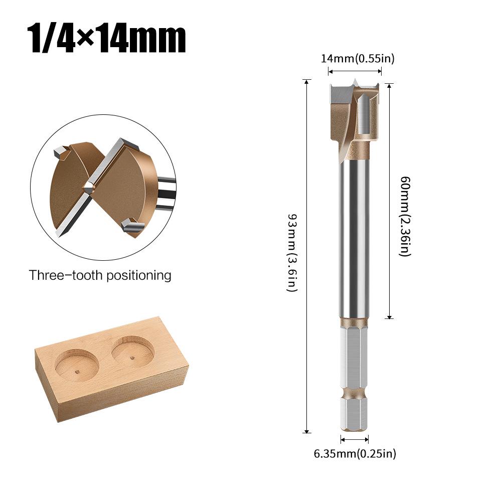 Hexagonal Handle Professional Woodworking Three-Tooth Alloy Hole Opener