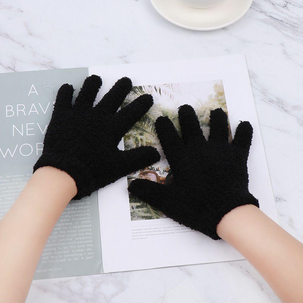 Years Old Boys Girls Baby Soft Warm Lovely Full Fingers Coral Plush Mittens Candy Color Kids Gloves