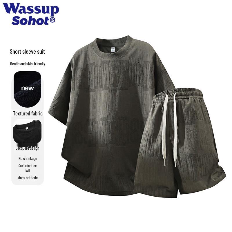 Wassup Sohot Men s Summer Casual & Sport Apparel 4XL