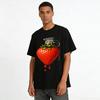 Weird Strawberry Grenade Graphic Print T-shirt Unisex Trendy Casual Loose Short Sleeve Top Pure Cotton T-shirt