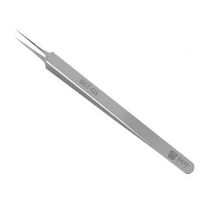 

BEST Q3/Q5/18/19 Stainless Steel Superfine Pointed Fly Line Tweezers Precision Elbow Fixture For Phone & Microscope Fingerprint Q3