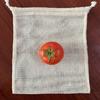 Cotton Mesh Storage Bag with Drawstring Breathable Hollow Design Extends Freshness Reusable Eco-Friendly Supermarket Travel Bag