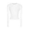 Women's Slim-Fit Long-Sleeve Top - High-End Round Neck Tee for Spring/Autumn