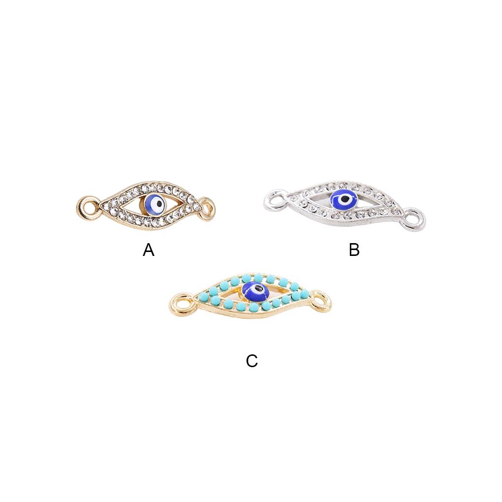 10 Pieces Blue Eye Finding Polished Hook Connector Plating Hanging Pendant DIY Women Necklace Earring Jewelry Accessories