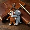 Cute Hand Crocheted Monkey Key Holder Keychain Suitable For Motorcycles Key And Backpack Purse Charms Stylish Decoration