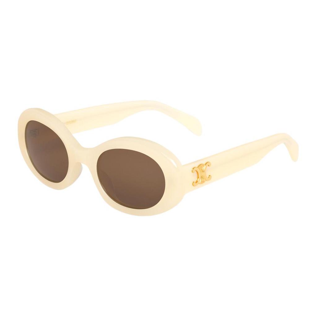 Celine Triomphe Logo Oval Sunglasses Women Sunglasses 40194U