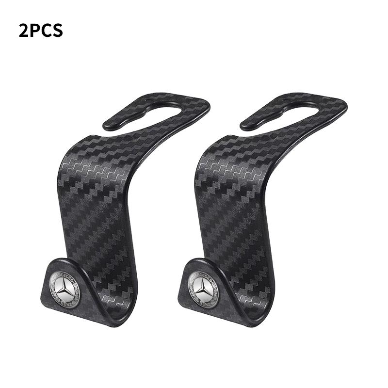 Car Seat Back Hooks Carbon Fiber Auto Rear Hanger Hook For Mercedes Benz AMG A C E GLC Clase CLA X253 W203 W204 W205 W221 W213