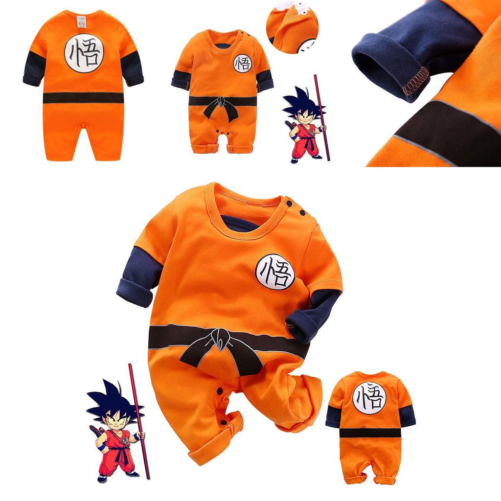 Adorabile Tutina Body Cosplay Dragon Ball Z per Neonati Maschietti per Halloween