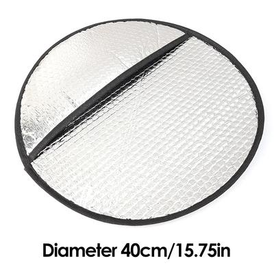 1 Piece Car Steering Wheel Cover Silver Thickened Sun Protection Foldable Anti-Uv Car Supplies Car Steering Wheel Sun Shade