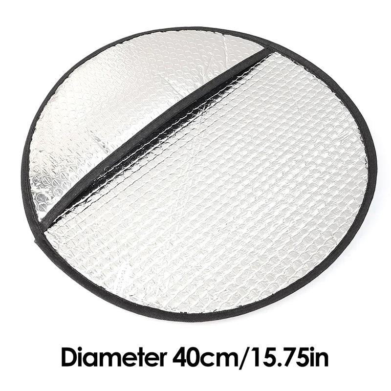 1 Piece Car Steering Wheel Cover Silver Thickened Sun Protection Foldable Anti-Uv Car Supplies Car Steering Wheel Sun Shade
