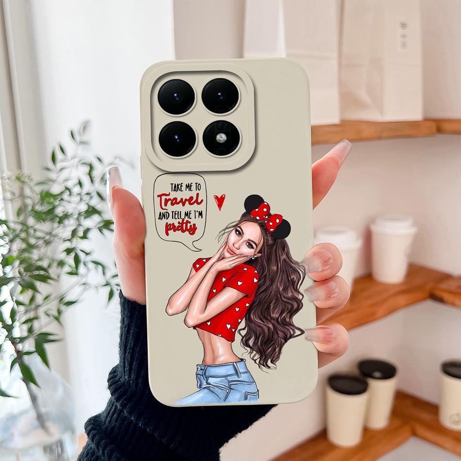 For Xiaomi 15T Pro Phone Case For Xiaomi 17 Pro Max Cute Astronaut Funda For Xiaomi15T Soft Liquid Silicone Durable Back Covers