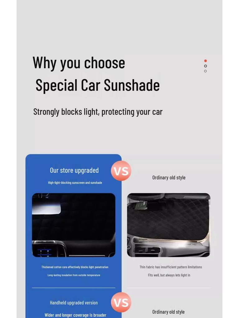 Compact Car Windshield Sunshade and Heat Insulation Visor