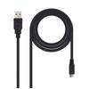NANO CABLE USB 2.0 Cable Nanocable 10.01.0501/ Usb Male - Microusb Male/ 1.8m/ Black
