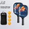 Professional Pickleball Set 2-Player Wood Paddle Racquets 4 Ball Pickleball Rackets Ball Sets Portable Bag