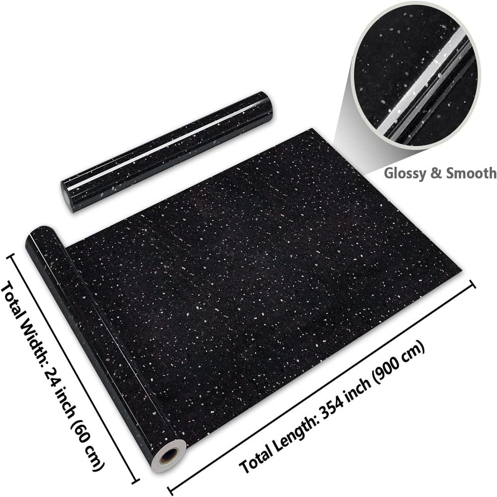 3D Black Gold White Granite Contact Paper Waterproof Resistant Self Adhesive Wallpaper Bathroom Kitchen Vinyl Film Wall Stickers